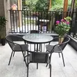 Outdoor Dining Set with 4 Chairs - 1