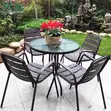 Outdoor Dining Set with 4 Chairs - 2