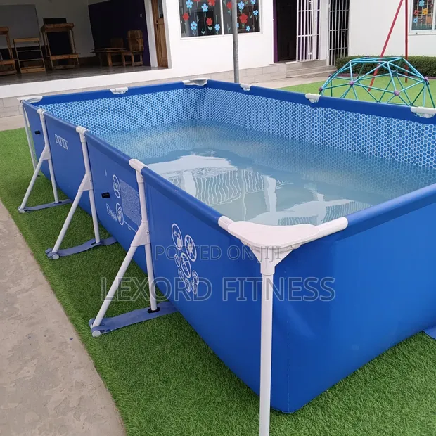 14ft Intex Rectangular Swimming Pool with Filter Pump - 1