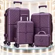 Silicon Luggage Set of 4 - Purple - 2