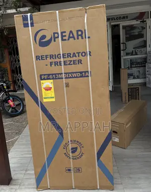 Pearl Design Side-by-Side Fridge (Gray) 421L