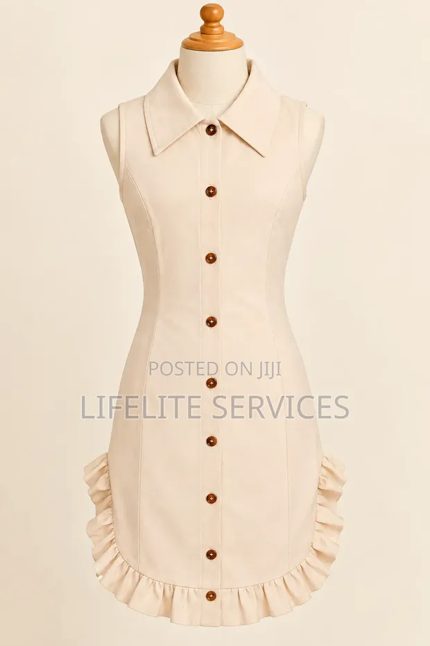 Beautiful Front Buttons Dress for Girls (4-6 Years) - 1