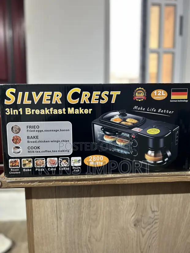 Silver Crest 3-in-1 Breakfast Machine (Black) - 1