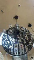 Black Woven Rattan Pendant Light - 2