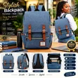 Stylish Blue Backpack - 1