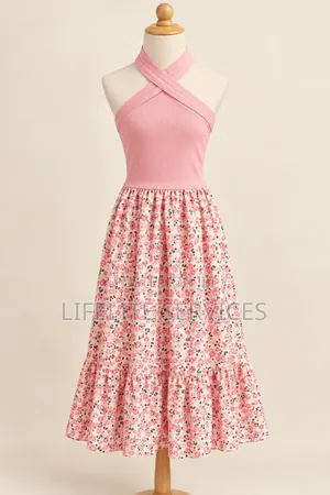 Elegant Multicolour Dress for Girls (10-13 Years)