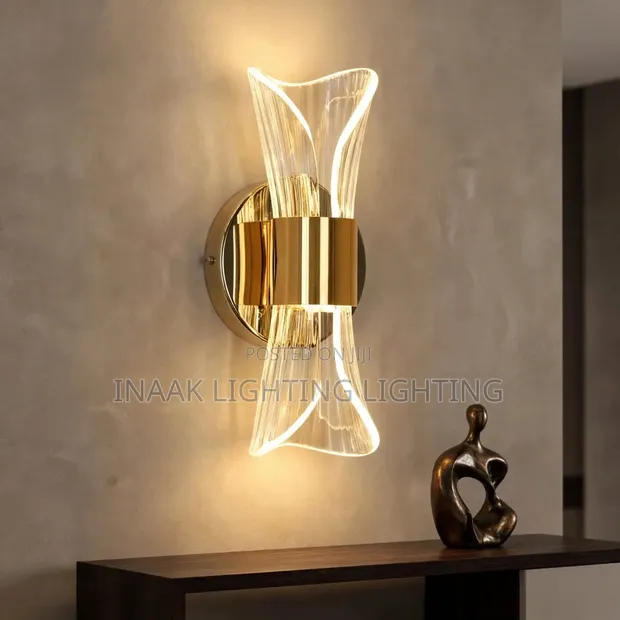 Golden Crystal Bow Wall Light - 1