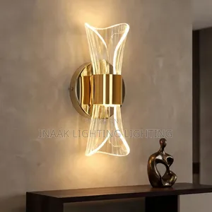 Golden Crystal Bow Wall Light