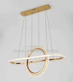 Luxury 2-Ring Crystal LED Chandelier
