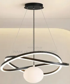 LED Opal Ball Chandelier - Black