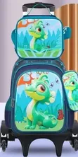 Kids School Bag with Removable Trolley - 2
