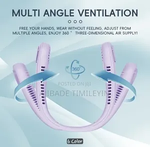 Rechargeable Neck Fan - Lavender, 8 Hours Battery