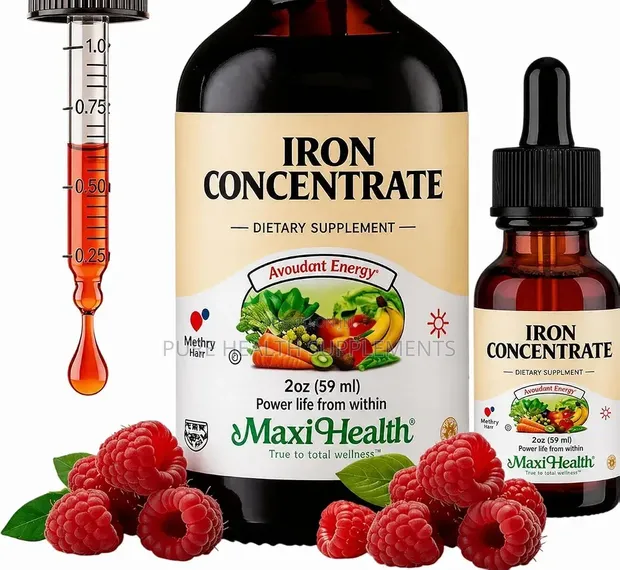 Maxi Health Iron Concentrate, Natural Berry, 60ml - 1