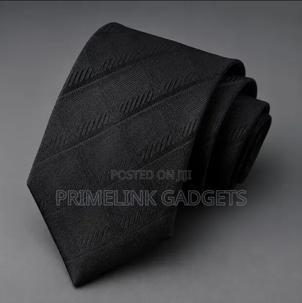 Men's Quality Neck Tie - Black - 1