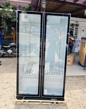 Super Classic Pearl PVC-801-27AA Glass Door Fridge (Black)