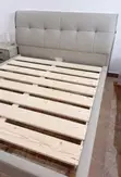 Grey PU Leather Bed | Imported | Stylish & Great Value - 4