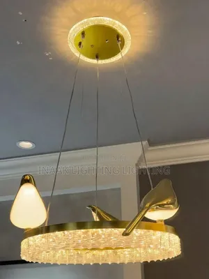 Artistic 3 Bird Pendant Lights - Gold Crystal Chandelier