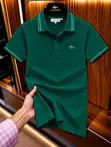 Lacoste Premium Polo Shirt - Navy Blue/White Stripe - 5