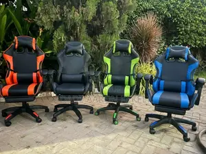 Executive Gaming & Office Chair with Footrest & Lumbar Pillow