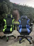 Executive Gaming & Office Chair with Footrest & Lumbar Pillow - 3