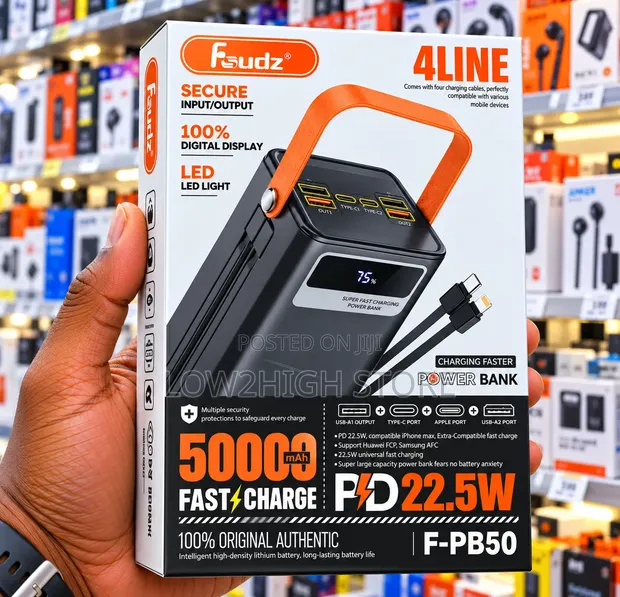 Fsudz F-PB50 50,000mAh 22.5W Fast-Charging Power Bank - 1