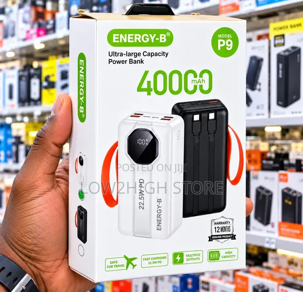 Energy-B P9 40,000mAh 22.5W Fast-Charging Power Bank - 1