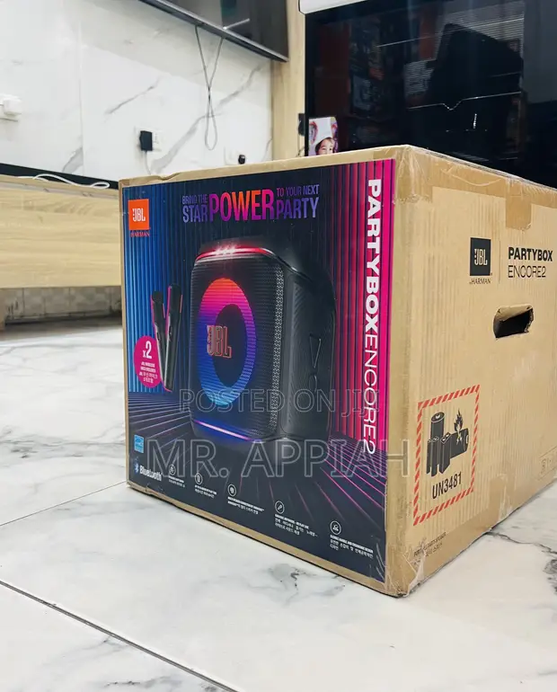JBL PartyBox Encore Essential Portable Bluetooth Speaker (Black) - 1