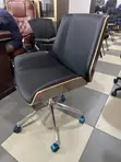 Luxury CEO Wood & Leather Office Chair - 5