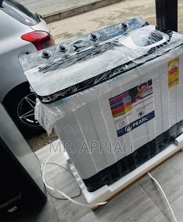 Brand New Pearl 12kg Spin Dry Washing Machine (White) - 1