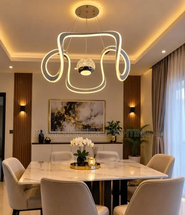 Squiggle LED Crystal Ball Pendant Light - 1