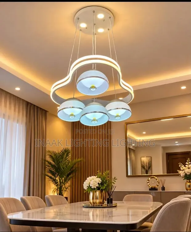 4-Bowl Cloud Design LED Pendant Light - 1