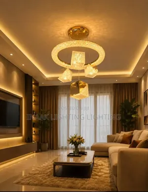 Luxury 4-Cube Crystal Chandelier