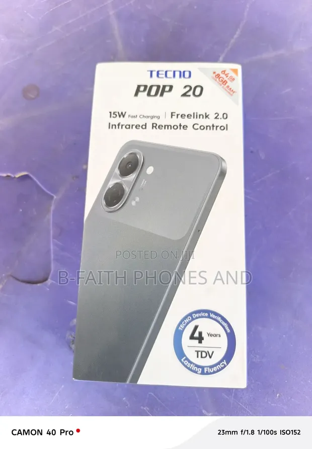 New Tecno Pop 20 64GB Black - 1