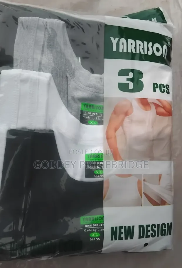 Pure Cotton Singlets - 3pcs Pack (M-XXXL) - 1