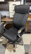 Executive Black Leather Office Chair - 4