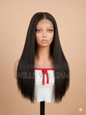 22-inch Human Hair Wig (Straight)