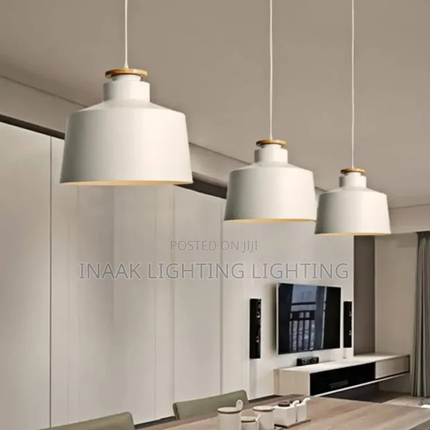 White Drum Pendant Light - Modern Nordic Design - 1