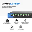 Linksys LGS116P 16-Port Gigabit PoE+ Unmanaged Switch - 2