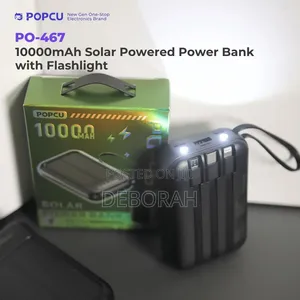 10000mAh Solar Power Bank with Flashlight