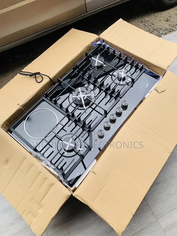 90cm 4+1 Burner Ceramic Gas Cooker Hob Built-In - 1