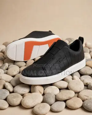 Santoni Victory Leather Slip-On Sneakers