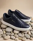 Santoni Victory Leather Slip-On Sneakers - 3