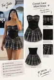 Plaid Corset Mini Dress - 2