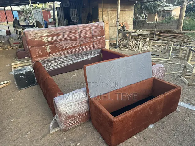 Brand New Queen Size Bed Frame with Opening Storage - 1