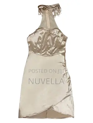 Champagne Gold Satin Mini Dress