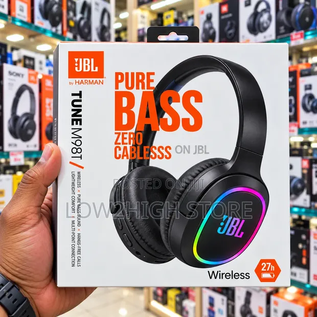 Wireless RGB Pure Bass Over-Ear Headphones - 1