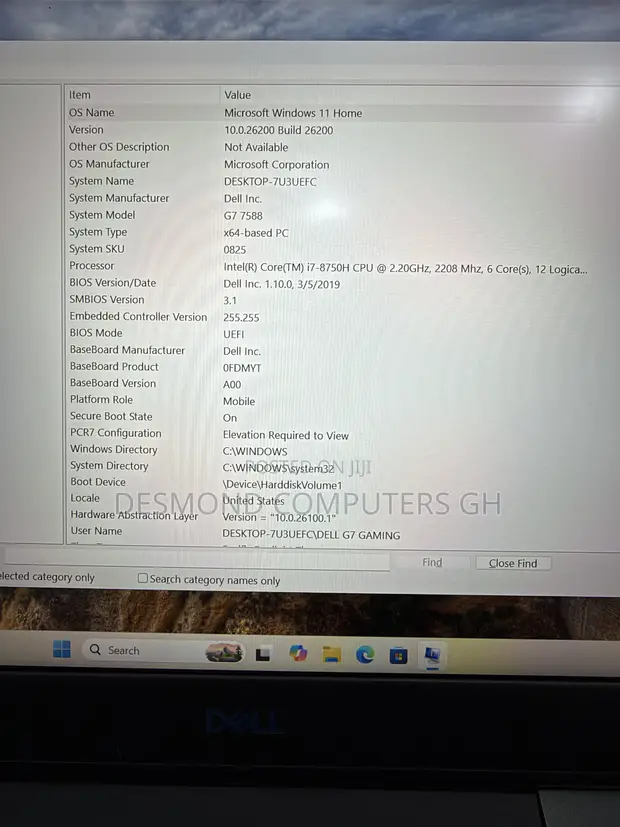 Dell G7 15 7588 Laptop - Intel Core i7, 16GB RAM, 1.5TB Storage - 1