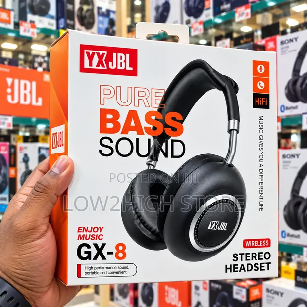 YX JBL GX-8 Wireless ANC Over-Ear Headphones - 1