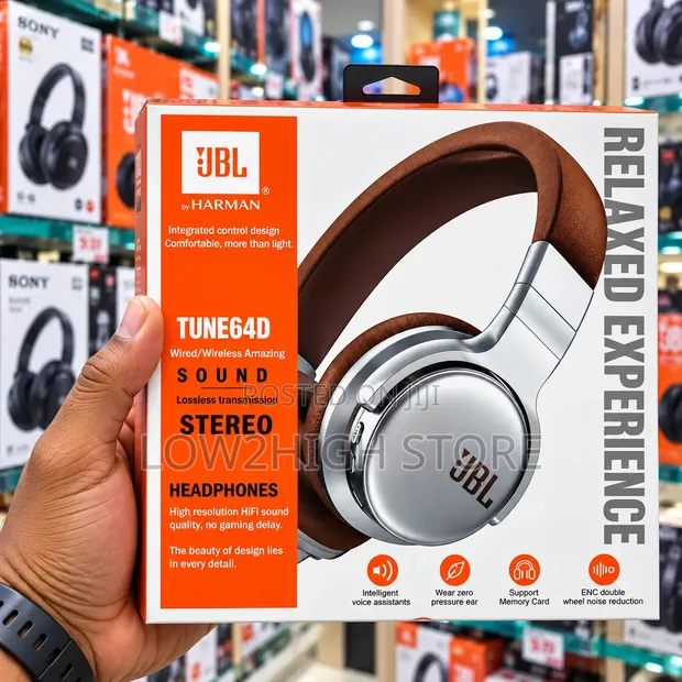 JBL Tune64D Wireless Hi-Fi On-Ear Headphones - 1