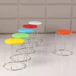 Round Chrome Frame Stool - Durable & Comfortable - 3